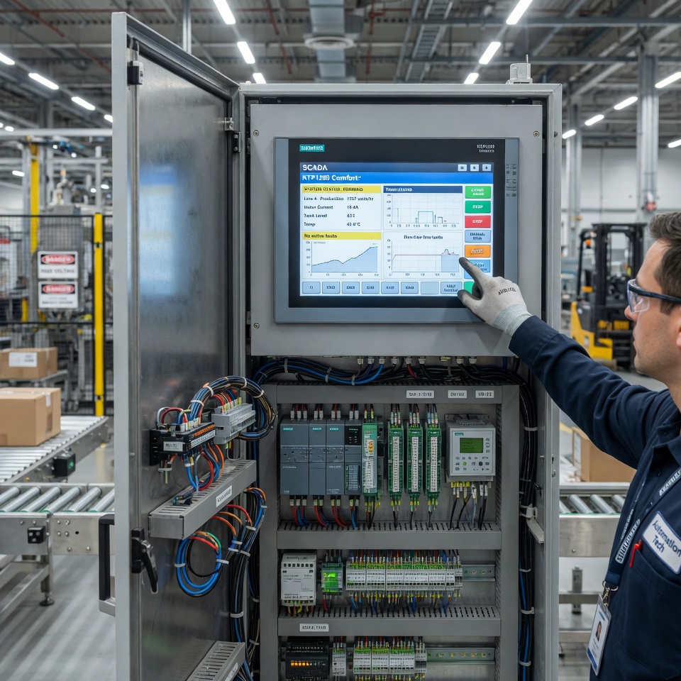Custom PLC Cabinet and HMI Integration - MASK Control Systems Ltd